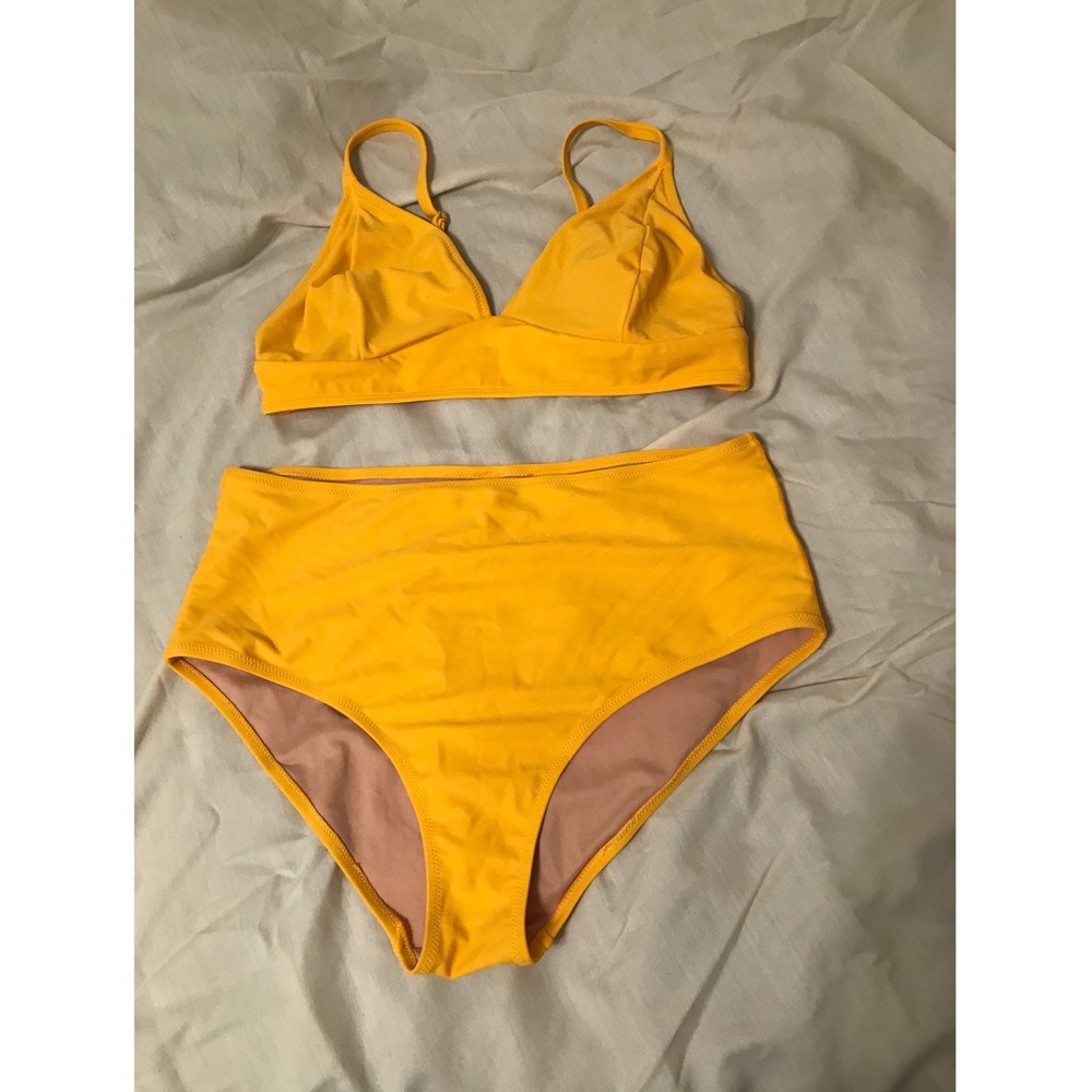 Yellow swimsuit